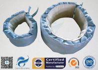 High Temperature Grey Silicone Fiberglass Removable Thermal Insulation Covers , Flange Thermal Covers