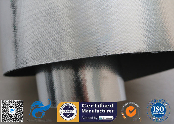 0.5mm Aluminium Foil / Silver Coated Fabric Fibreglass Fabric For Heat Protection