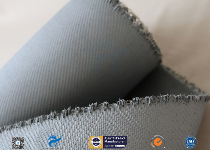 1550G 1.5MM Thermal Insulation Materials Grey Silicone Coated Fiberglass Fabric
