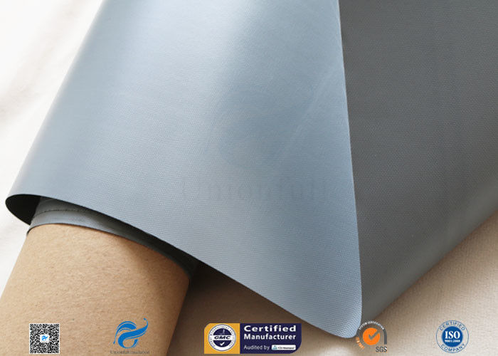 Plain Weave Grey PVC Coated Fiberglass Fabric For HVAC Flexible Ducting 280g